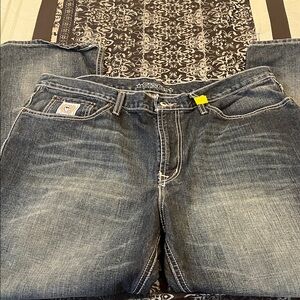 Cinch White Tag Men's Relaxed Fit Distressed Blue Jeans